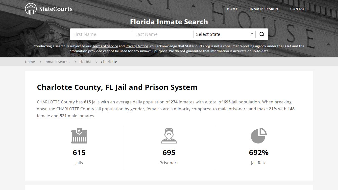 Charlotte County, FL Inmate Search - StateCourts