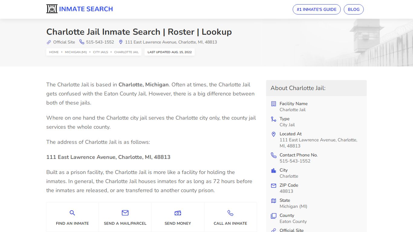 Charlotte Jail Inmate Search | Roster | Lookup